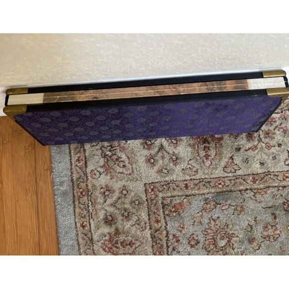 4 Panel Byobu Japanese Folding Mini Screen Village River Bridge Scene 21” X 14” - Picture 9 of 14